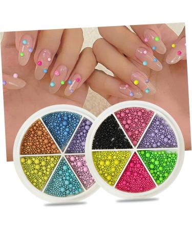 FRCOLOR 2 Boxes Nail Art Macaron Colored Steel Balls Beads on Nails Diy Nail Charms Micro Pixie Beads Nail Accessories Charms Metal Nail Charms Small Nail Charms Decor Petal Miss Miniature - Buy Online on GoSupps.com