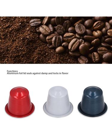  Riuulity 50 Refillable Coffee Capsules with Aluminum Lids Reusable Plastic Coffee Capsules to Customize Your Drinks - Buy Online on GoSupps.com