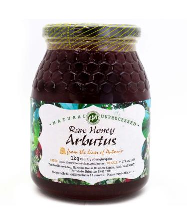 Antonio's Raw Arbutus Honey | Antioxidant & Mineral Rich | Unpasteurised | Single Origin | The Raw Honey Shop | (1kg) Strawberry tree 1 kg (1 Pack)