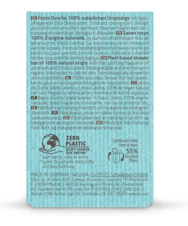 Weleda Geranium and Litsea Cubeba Shower Bar Clear - Buy Online on GoSupps.com