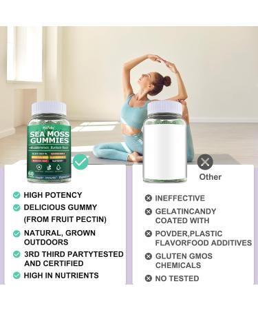 Irish Sea Moss 3000mg Gummies with Bladderwrack Burdock Root & Manuka Honey - Immune Thyroid & Detox Support - Seamoss Supplement Extra Strength - Sugar Free & Vegan (60 Count Raspberry) Raspberry 60 Count (Pack of 1) - Buy Online on GoSupps.com