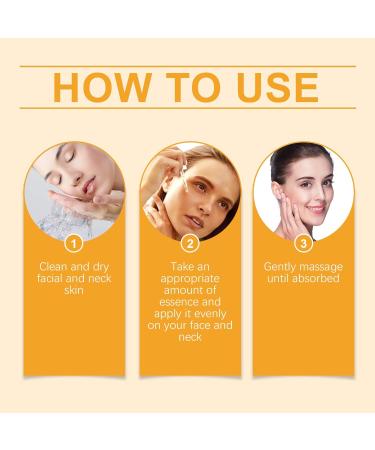 Shantou Yingji 2 pieces vitamin C serum for the face facial serum with vitamin C and hyaluronic acid brightening serum firms and softens fine lines facial care for men and women - Buy Online on GoSupps.com