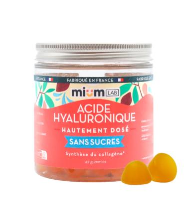 Mium Lab - Hyaluronic Acid Vit C - Anti-Aging Anti-Wrinkle Collagen Highly Dosed and Absorbed - Skin Joints Hair - Deep Hydration Skin Elasticity - 21 Days - Made in France