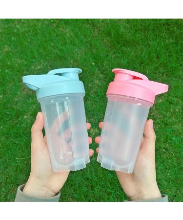 Yayoung Protein Shaker Bottle 300ml - Leakproof BPA Free Mixer for Supplements - 2PCs White & Blue - Perfect for Creamy Whey Protein Shakes - Buy Online on GoSupps.com