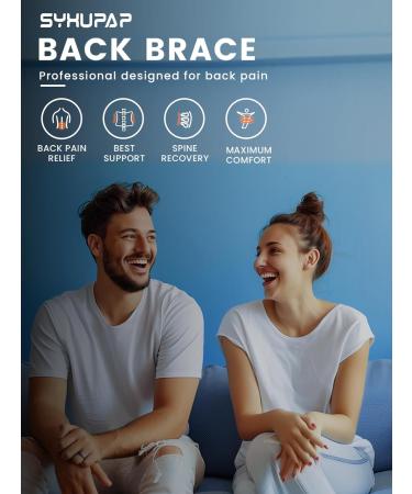 SYXUPAP Back Support Belt - Adjustable Back Brace for Lower Back Pain Relief Sciatica & Herniated Disc (S: 17 -24 Waist Up to 100lbs - Buy Online on GoSupps.com
