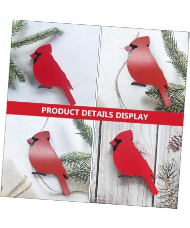LIFKICH 2pcs Ornaments Woodpecker Garden Ornament Wood Craft Bird Adornment Scene Adornment Hanging Bird Pendant Birds Crafts Tree Home Bird Decor Home Decor Wooden House Red Christmas - Buy Online on GoSupps.com