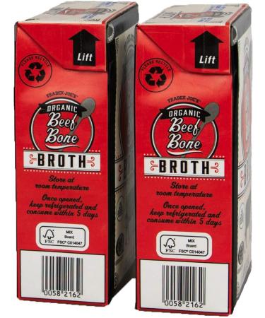 Trader Joe's Organic Beef Bone Broth - 2 Pack | Premium Quality, Nutrient-Rich Broth - Buy Online on GoSupps.com