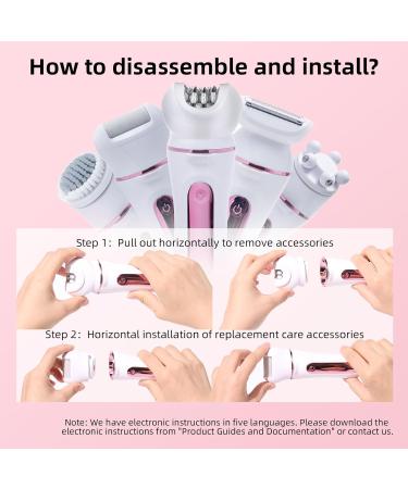Journeyside 5-in-1 Wireless Epilator for Women | Long-Lasting Hair Removal Lady Shaver & Facial Spa Wet & Dry with LED Light - Buy Online on GoSupps.com