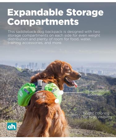 Outward Hound Daypak Green Dog Saddleback Backpack - Large - Buy Online on GoSupps.com
