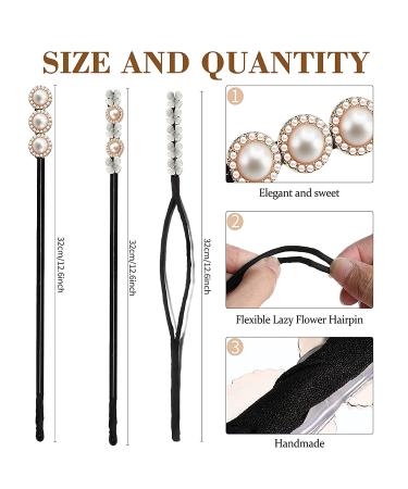 Shell Flower Pearl Hair Bun Maker Set - Elegant Hair Styling Accessories for Women - Buy Online on GoSupps.com