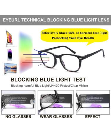 Buy EYEURL 4-Pack Blue Light Blocking Reading Glasses - Round Eyeglasses for Men & Women | 3.5x Magnification - Protect Your Eyes - Buy Online on GoSupps.com