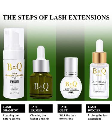 B&Q Eyelash Extension Primer 15ML - Oil-Free & Rose Scented Gentle Cleanser for Nourished Lash Prep - Buy Online on GoSupps.com
