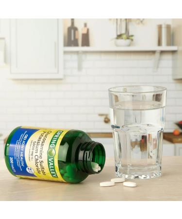 Spring Valley Glucosamine Sulfate Potassium Chloride Tablets 1000mg 200 Count + Luall Fridge Magnet - Buy Online on GoSupps.com