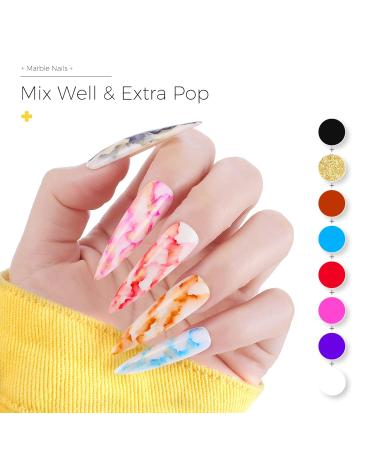 8-Piece BURANO Marble Nail Gel Polish Set - Blooming Marble Effect Tints for Nail Art - Buy Online on GoSupps.com