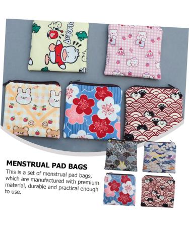 Orfofe Women's Bandage Bag Holder Set - 4 Piece Tampon Storage & Mini Period Organizer | Durable Polyester Cloth - Buy Online on GoSupps.com