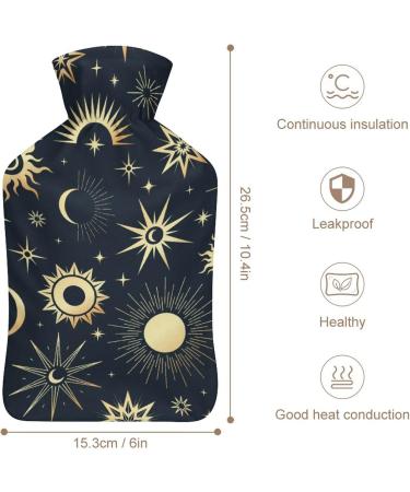 Buy Moon Star Sun Hot Water Bottle with Plush Cover - Hand Warmer for Adults & Kids | 26.5x15.3cm - International Shipping Available - Buy Online on GoSupps.com