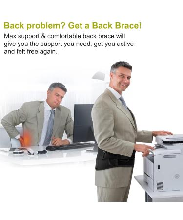 Buy Heated Back Brace for Lower Back Pain Relief - Lumbar Support Belt with Rechargeable Heating Pad - Black (Large 41-49) - International Shipping Available - Buy Online on GoSupps.com
