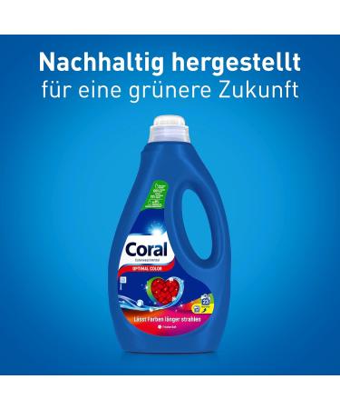 Coral Liquid Detergent - Optimal Color Protection for Radiant Colors | 6-Pack Citrus 191.67 ml | 23 Wash Loads - Buy Online on GoSupps.com