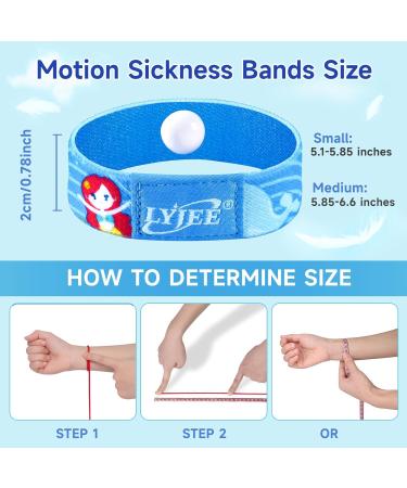 LYJEE Sea Sickness Wristbands for Kids | Motion Sickness Relief Bands | Non-Drowsy Acupressure Treatment for Cruise Ship Travel | Small Size - Love Ocean Design - Buy Online on GoSupps.com