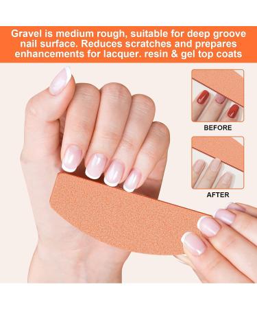 Lermende Mini Nail Files and Buffers 100/180 Grit - 20 PCS Half Moon Nail Buffer Block for Acrylic Nails (Orange) - Buy Online on GoSupps.com