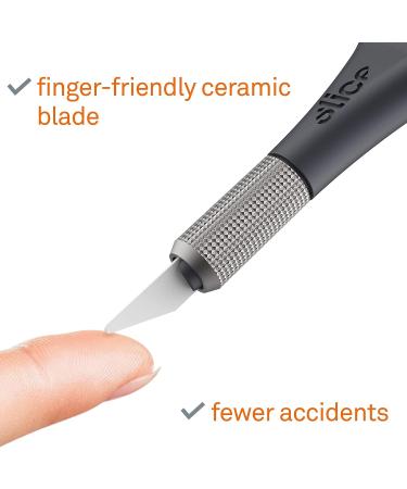 Slice 10580 Precision Knife - Finger-Friendly Handle for Detailed Cuts - Long-Lasting Black Blade - 1 Pack - Buy Online on GoSupps.com