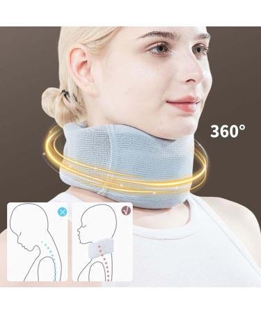 Neck Collar Adjustable Soft Neck Support Foam Brace | Neck Support Brace for Sleeping Relieves Neck and Spine Pressure Aligns Stabilizes Vertebrae for Women& Men Blue M - Buy Online on GoSupps.com