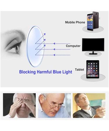 Luckky Titanium Progressive Multifocal Reading Glasses +2.0 | Dual-Use Anti-Blue Light Vision Diamond-Ground Bifocals & Case - Shop Internationally! - Buy Online on GoSupps.com