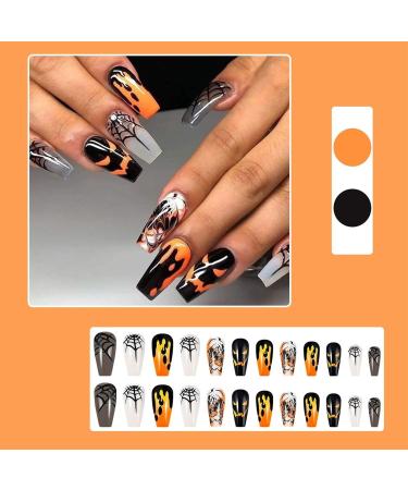 Nail stickers wearable nails spider web blood drop ghost face wearable nail stickers fake nail stickers finished nails 1 count (Pack of 1) - Buy Online on GoSupps.com