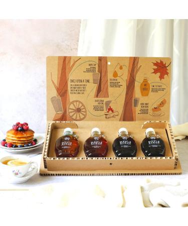MapleFarm - Pure maple syrup in a gift box. Tasting pack 4 variants: GOLD - AMBER - DARK - VERY DARK. - Buy Online on GoSupps.com