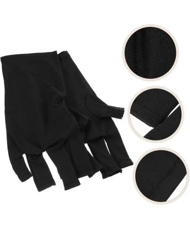  Healvian Healvian 8 Pairs of Gloves UV Shield Glove Bronzing Beads for Face Nail Gel Nail Shape Gel UV Nail Lamp Hand Soap Nail Art Supplies Fabric Black - Buy Online on GoSupps.com
