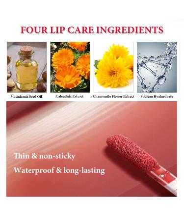 Yasovigi 6 PCS Lip Stain Tint Set - Plumping, Hydrating Lip Gloss & Liquid Lipstick - Waterproof & Multi-use for Lips and Cheeks - Buy Online on GoSupps.com