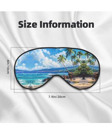 Hawaii Beach Print Ultra-Soft Light-Blocking Eye Mask | Optimal Comfort for Restful Sleep - Buy Online on GoSupps.com