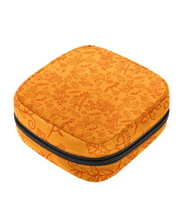 Guantierendiy Autumn Leaves Sanitary Napkin Storage Bag Portable Period Kit Bag Pad Pouches for Period Menstrual Cup Bag with Zipper Sanitary Pad Pouch for Women Teen Girls Ladies Color 7