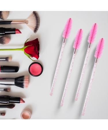 ReaZX Disposable Mascara Wand Eyebrow Eyelash Spoolie Brush for Extensions Crystal Pink Eyelash Brushes for Eyebrow Castor Oil Brush 100 Pcs - Buy Online on GoSupps.com
