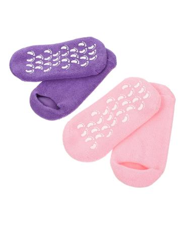 POPETPOP 2 Pairs Gel Socks Gel Lined Socks Moisturizing Socks Cracked Heels My Cart Items Dry Feet Socks Heel Repair Sock Moisturizing Foot Covers Care Vegetable Gel Miss Nursing Cover 22x10x1cm