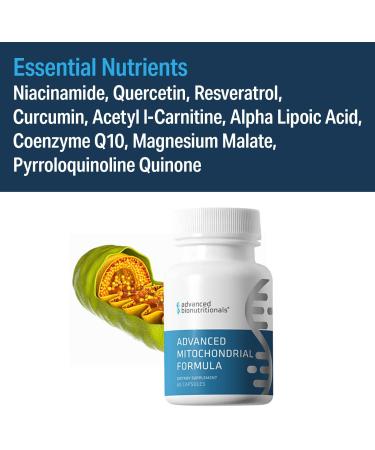 Advanced Bionutritionals Advanced Mitochondrial Formula Support Supplement Healthy Aging Repair Energy Optimizer with CoQ10 PQQ Alpha Lipoic Acid Gluten Free Vegan Non GMO (60 Tablets) - Buy Online on GoSupps.com