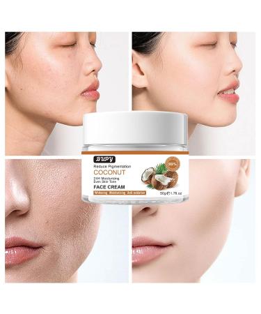 Coconut Face Cream | 24-Hour Moisturising & Revitalising | Reduce Pigmentation & Even Skin Tone | 50g - Shop Internationally - Buy Online on GoSupps.com
