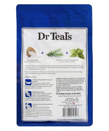 Dr. Teal's Epsom Salt Soaking Solution - Rosemary and Mint - 48oz - Buy Online on GoSupps.com