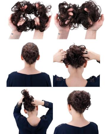 CAISHA by PRETTYSHOP Large Curly Messy Bun Hairpiece Scrunchy - Natural Blonde #24A G14E - Buy Online on GoSupps.com