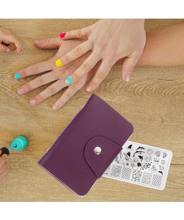 Buy Lurrose Portable Nail Art Stamp Holder - 2-Piece Violet Plates Organizer for Easy Storage & Travel - Buy Online on GoSupps.com
