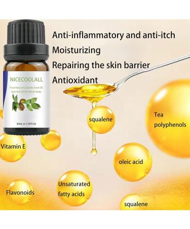 All Over Itch Relief Camellia Seed Oil Moisturizing Oil Quick Itch Relief 100% Natural Camellia Seed Oil Suitable for All Skin Types 30ml - Buy Online on GoSupps.com