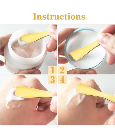 WLLHYF 3 PCS Metal Cosmetic Spatula Stick Set for Skincare - Beauty Spa Spoon for Facial Cream Mask Mixing - Buy Online on GoSupps.com