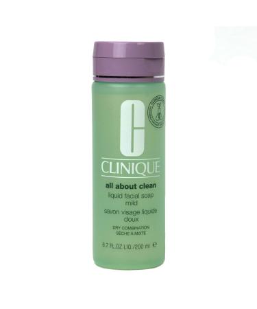 Clinique All About Clean Liquid Facial Soap Mild 6.7 oz For Dry Combination Skin Unboxed
