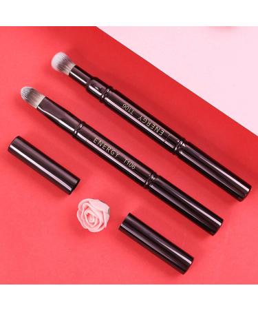 Energy 2-in-1 Concealer Brush | Dual Ended Crease & Highlighter Brush | Travel Makeup Brush for Liquid Cream & Powder | Perfect Gift for Women - T106 - Buy Online on GoSupps.com