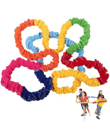 Cooperative Stretchy Band Elastic 78.74in Colorful Portable of War Rope Tear Resistant Fleece Exercise Bands Fits 3 People Sporting Products