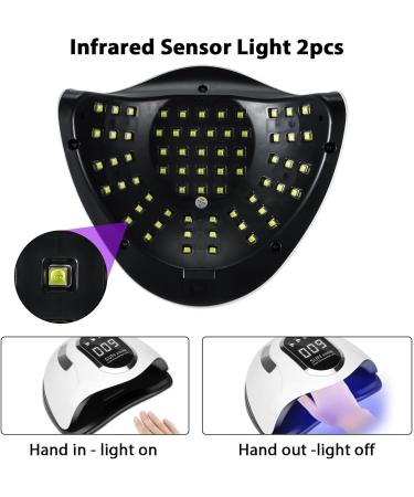 Yorking 280W LED Nail Dryer Lamp - UV Gel Light with Timer & Sensor for Gel Nails Shellac & Toenails - Fast Drying Professional Quality - Buy Online on GoSupps.com