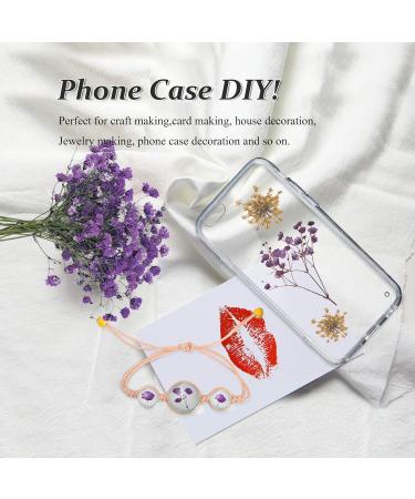 Pressed Dried Gypsophila Flowers 42PCS - Purple Babysbreath Flowers for DIY Crafts - Buy Online on GoSupps.com
