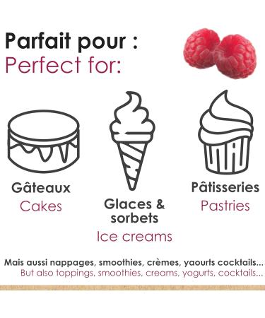 ScrapCooking Raspberry Puree 500 g - Fruit Puree for Pastry - Macaroons Mousses Jellies Cakes Ganaches Toppings Coulis  - Buy Online on GoSupps.com