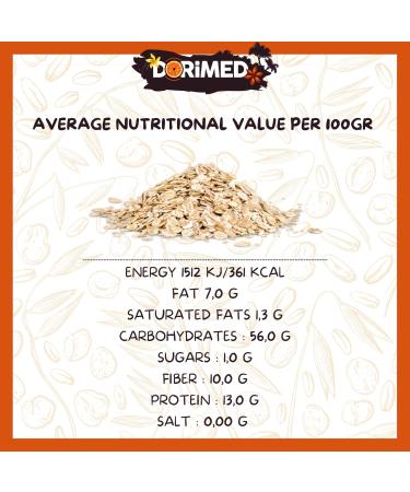 Oatmeal in 2 kg bag | Soft oat cereal seeds in gors flakes | Sugar free | Whole flakes ideal to combine in muesli and recipes - Buy Online on GoSupps.com