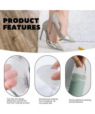 10 Pieces Silicone Anti Slip Forefoot Pads Heel Cushion Inserts and Metatarsal Pads Reusable Adhesive Gel Foot Pads for Ball of Feet for Women Men Shoes Sandals (5 Pairs) - Buy Online on GoSupps.com